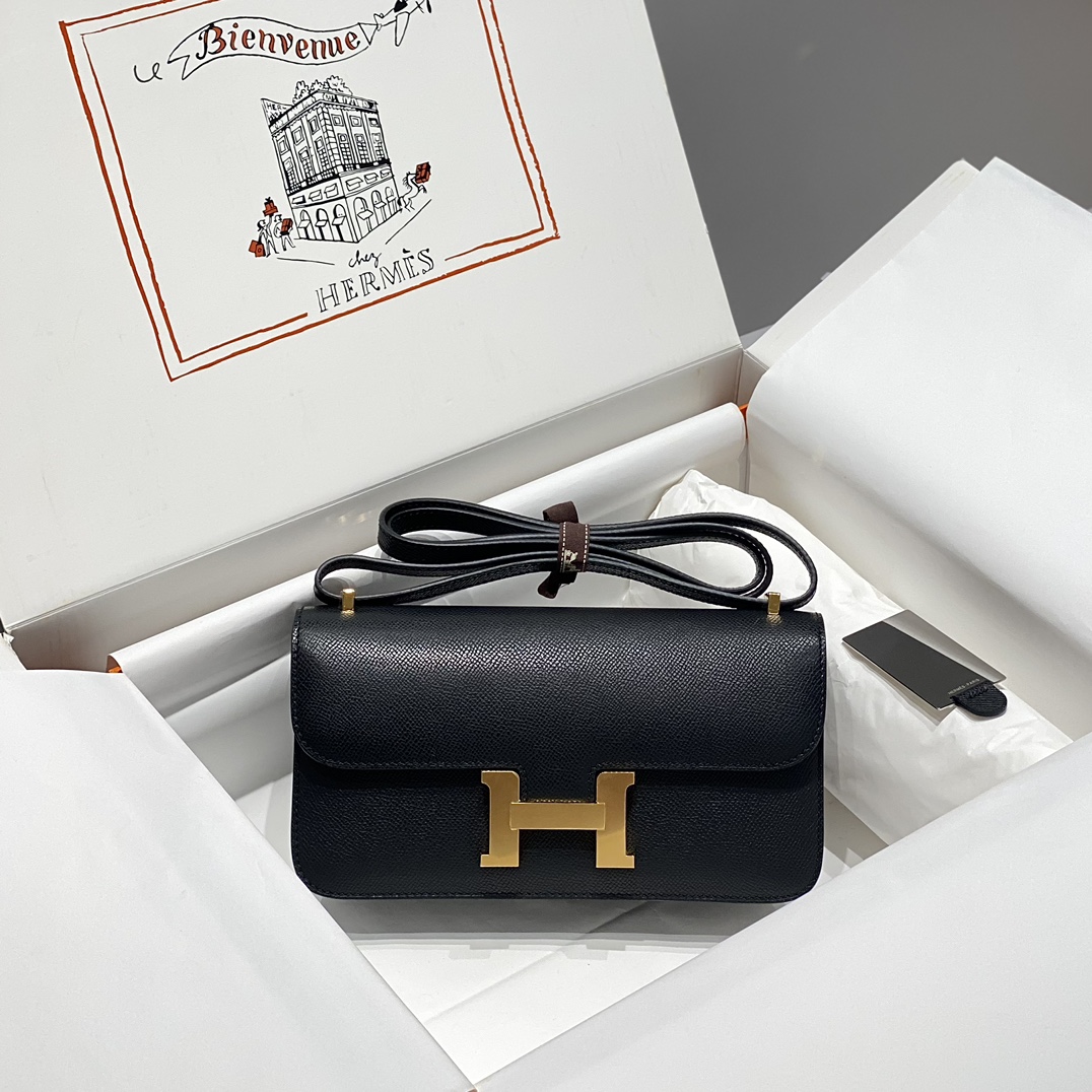 Bagsaaa H**me5 Constance Elan Black & Gold - 24x12x4 cm