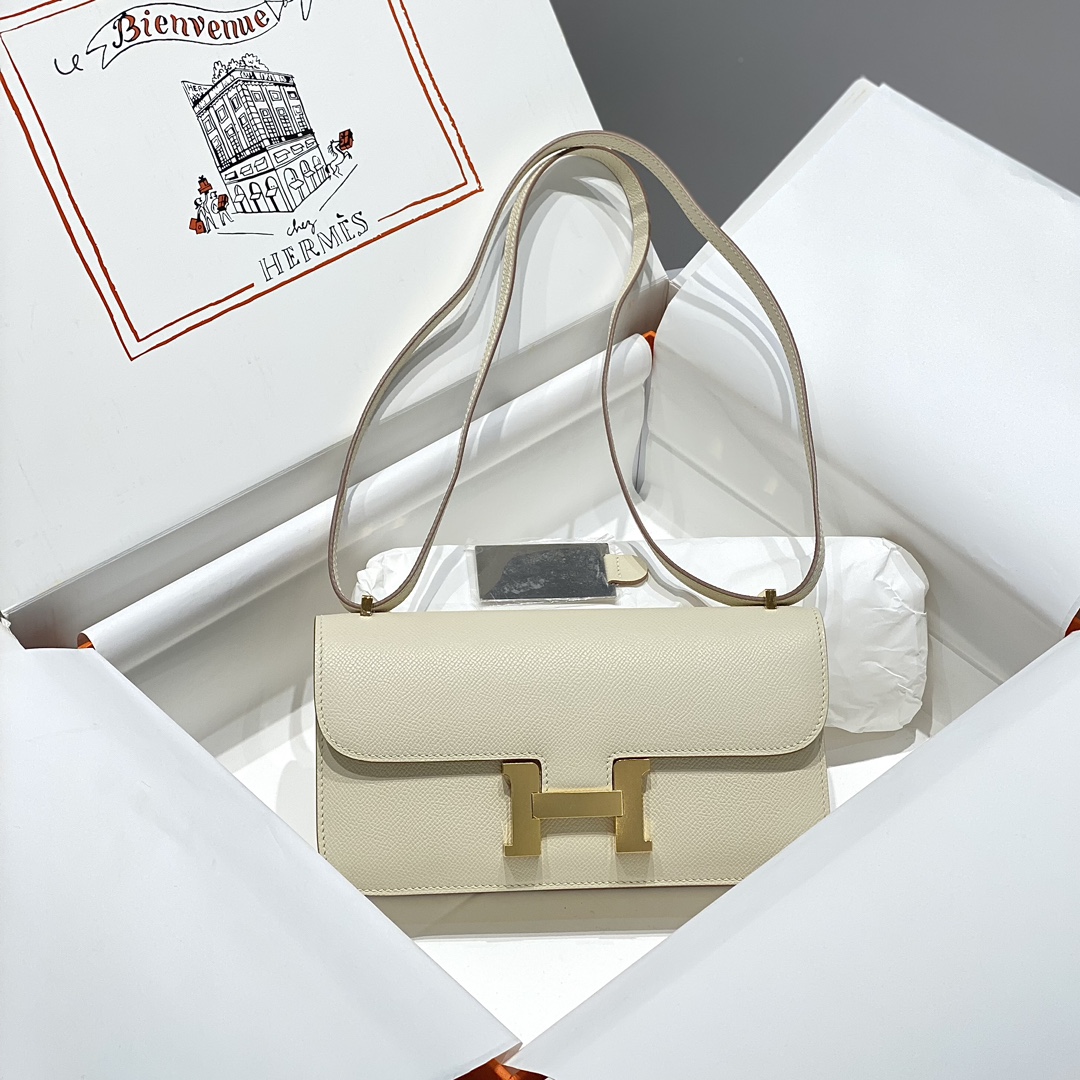 Bagsaaa H**me5 Constance Elan White & Gold - 24x12x4 cm
