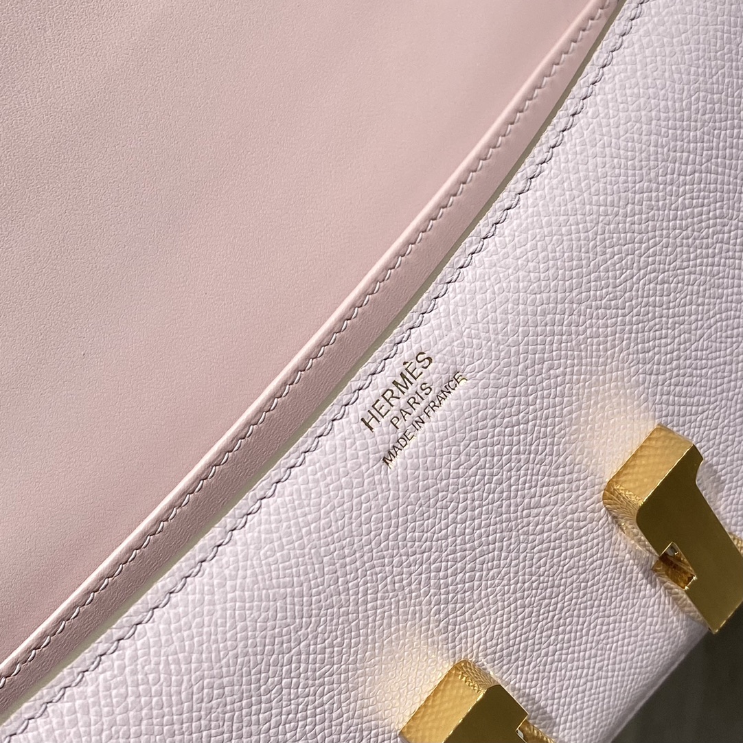 Bagsaaa H**me5 Constance Elan Light Pink & Gold - 24x12x4 cm