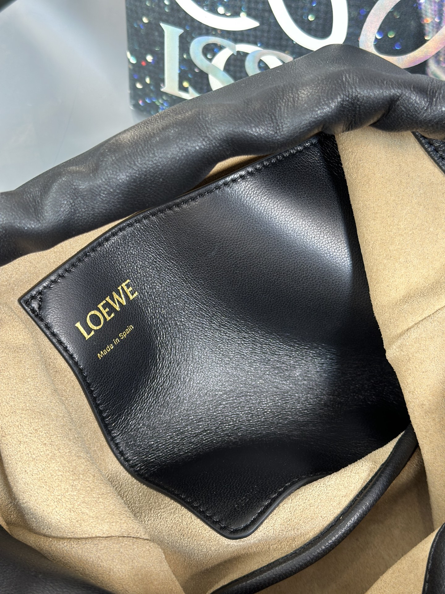 Bagsaaa L0ew* Flamenco purse bucket in mellow nappa lambskin black - 32*17*24cm