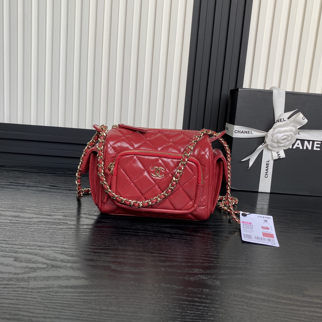 Bagsaaa Ch**el Small Camera Case AS5220 Red - 13 x 23 x 15cm