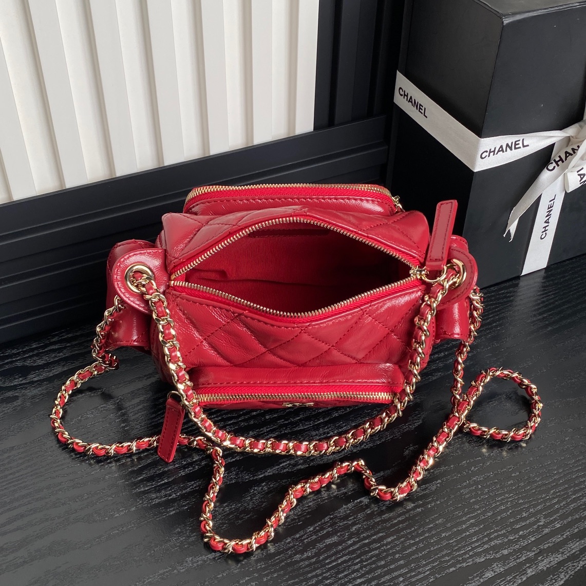 Bagsaaa Ch**el Small Camera Case AS5220 Red - 13 x 23 x 15cm