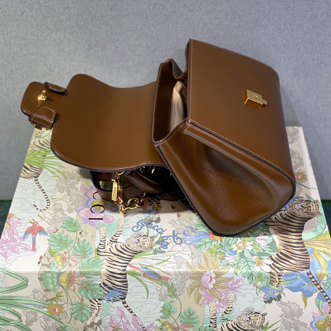 Bagsaaa Gvc*1 Horsebit 1955 mini top handle bag 703848 brown - 22cm