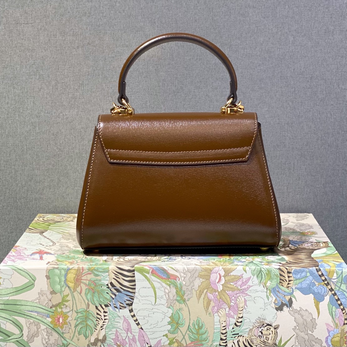Bagsaaa Gvc*1 Horsebit 1955 mini top handle bag 703848 brown - 22cm