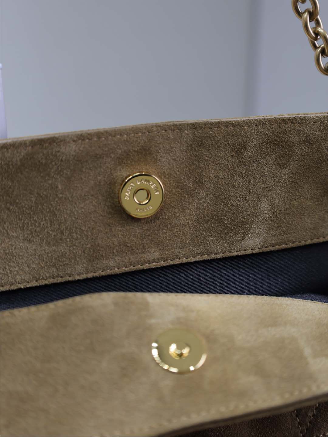 Bagsaaa Y51 Jamie shopping bag in suede 809824 beige - 35 X 35 X 10 CM