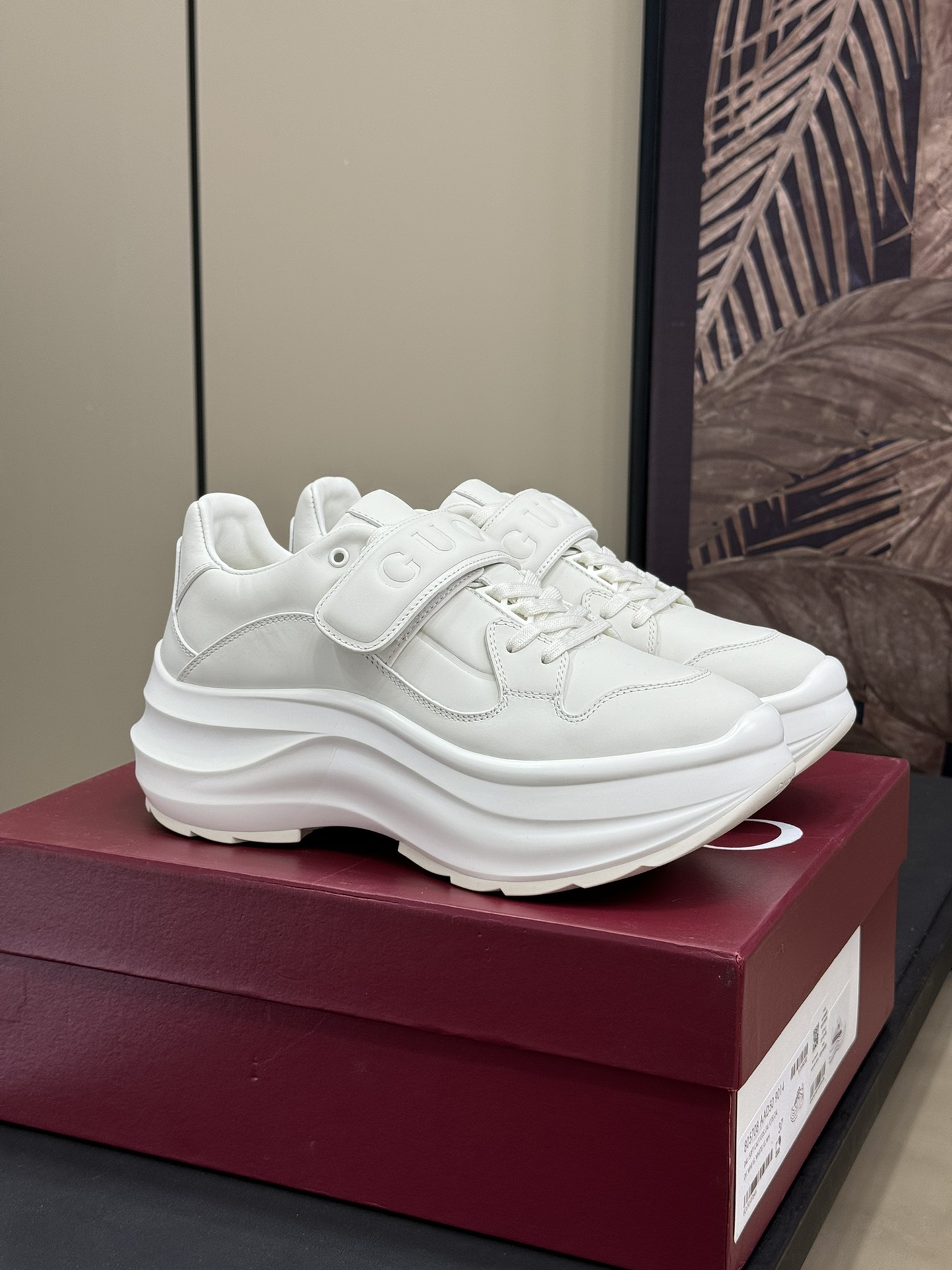 Bagaaaa GG Women's Gvc*1 Wave wedge sneaker white