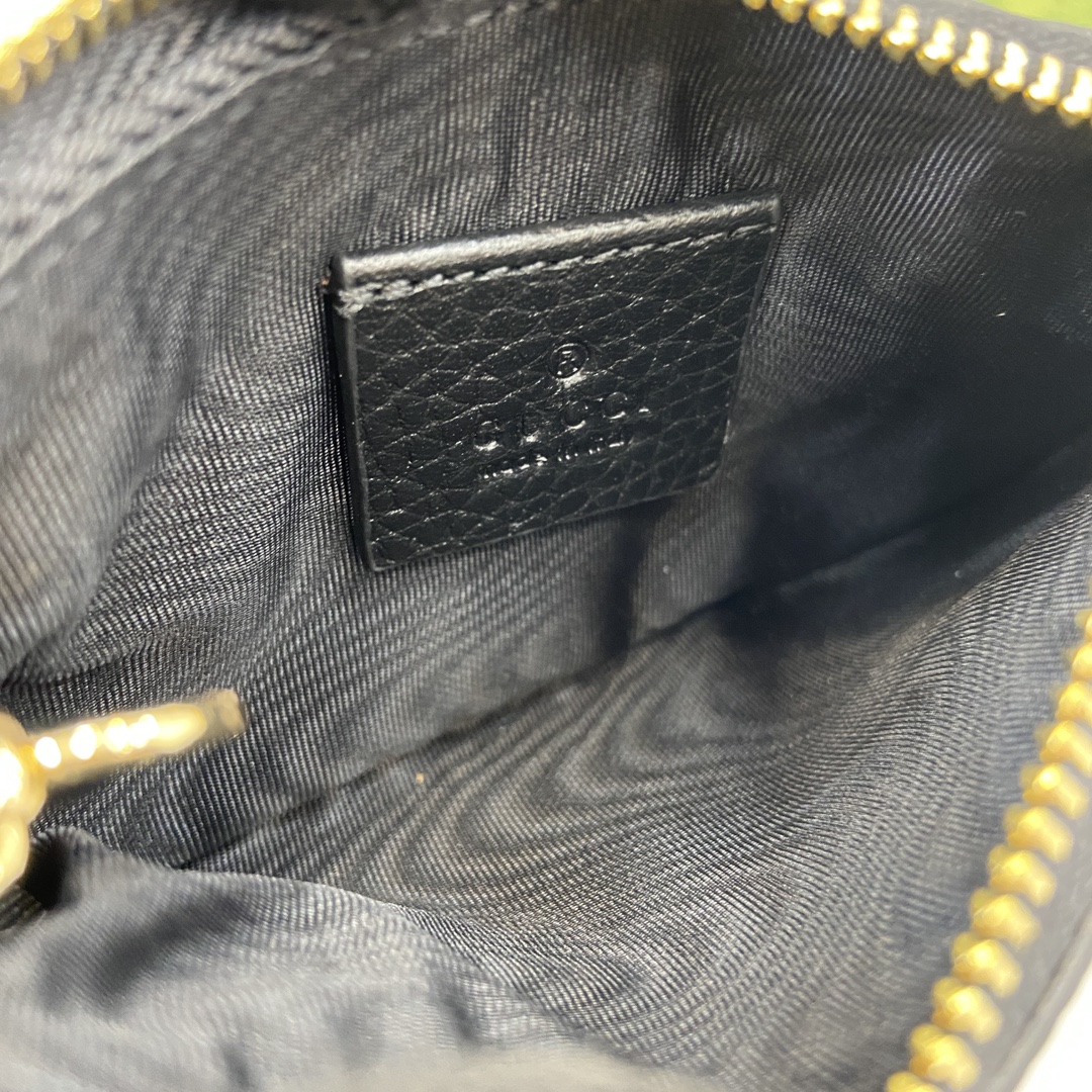 Bagsaaa Gvc*1 GG Emblem zip key case 815891 black - 13cm