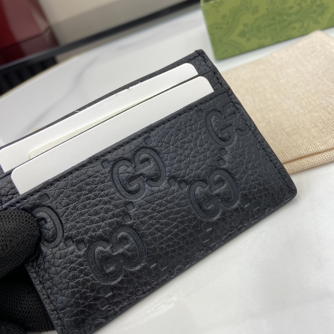 Bagsaaa Gvc*1 GG Emblem card case ‎815883 black - 10cm