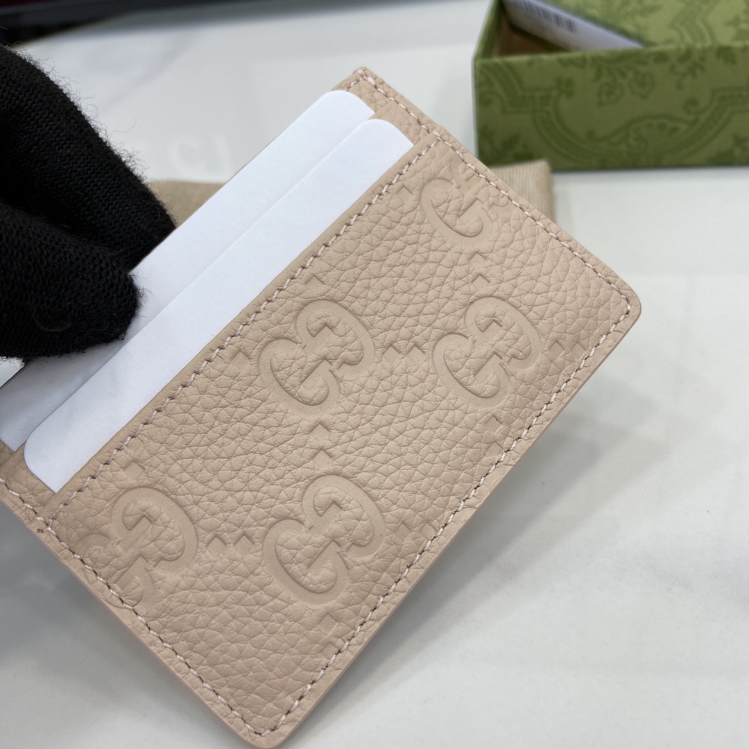 Bagsaaa Gvc*1 GG Emblem card case ‎815883 light pink - 10cm