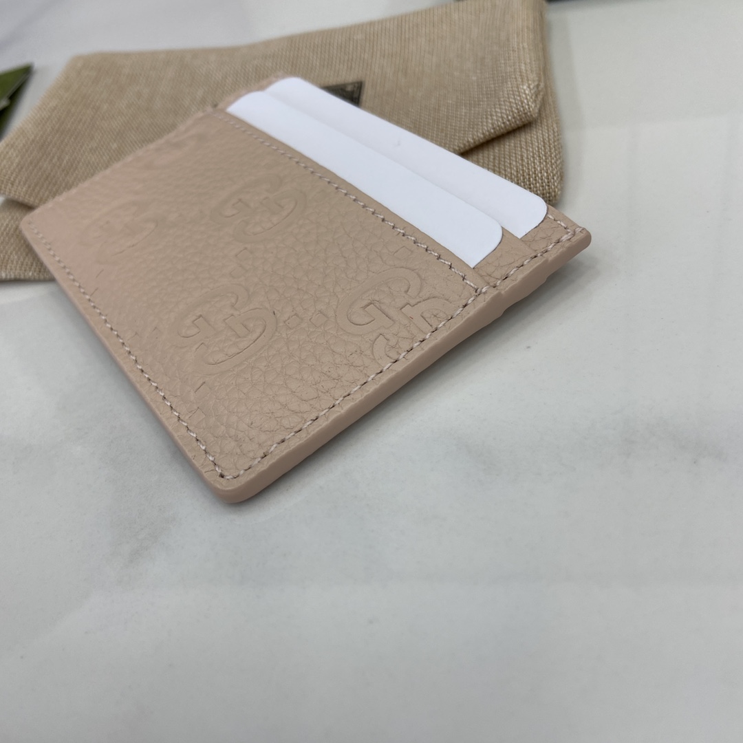 Bagsaaa Gvc*1 GG Emblem card case ‎815883 light pink - 10cm