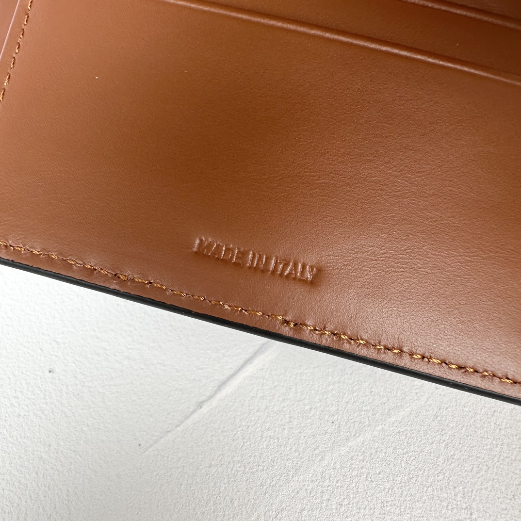 Bagsaaa Ce1i*e Small Trifold Wallet In Triomphe Canvas And Lambskin - 10.5cm