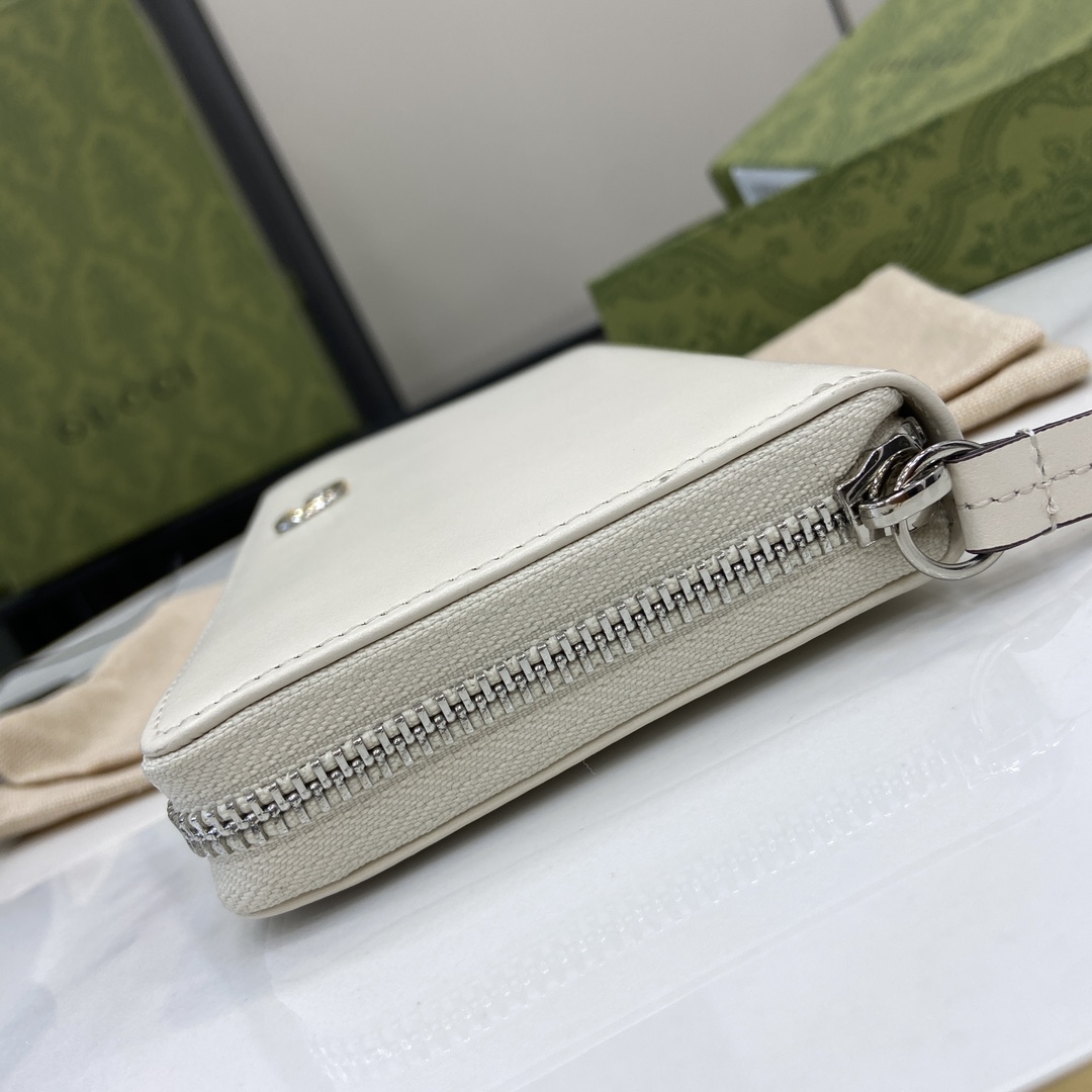 Bagsaaa Gvc*1 GG Marmont zip-around wallet 790057 white - 19.5 cm