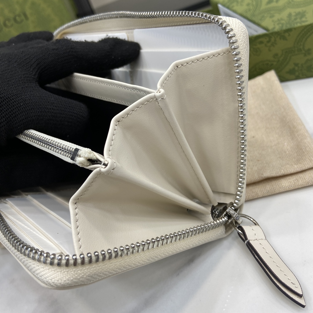 Bagsaaa Gvc*1 GG Marmont zip-around wallet 790057 white - 19.5 cm