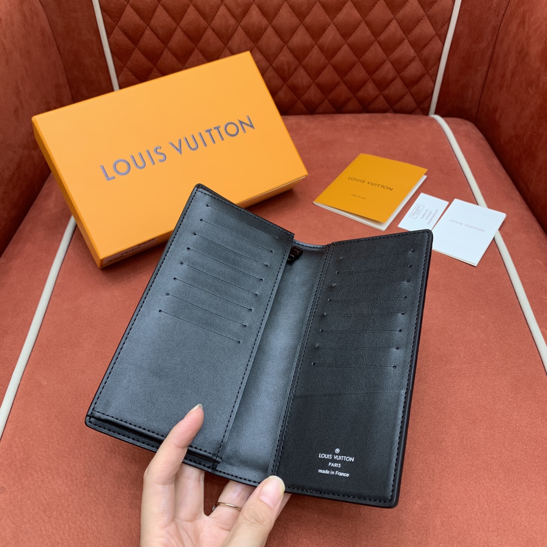 Bagsaaa L0vis Vvtt0n M62900 Brazza Wallet Black - 19cm
