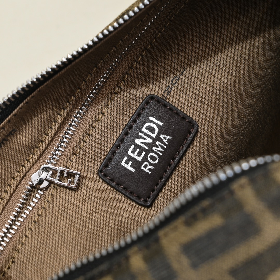 Bagsaaa FF Jacquard F**di Melon Small Brown FF jacquard bag - 33cm