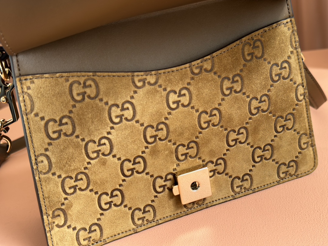 Bagsaaa Gvc*1 Dionysus mini top handle bag 813400 brown suede - 22cm