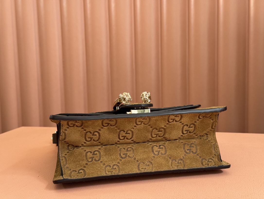 Bagsaaa Gvc*1 Dionysus mini top handle bag 813400 brown suede - 22cm