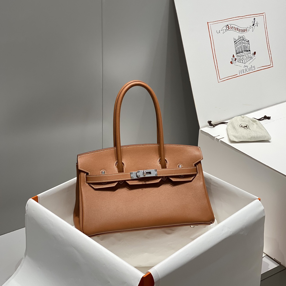 Bagsaaa H**me5 Shoulder Birkin Brown - 29cm