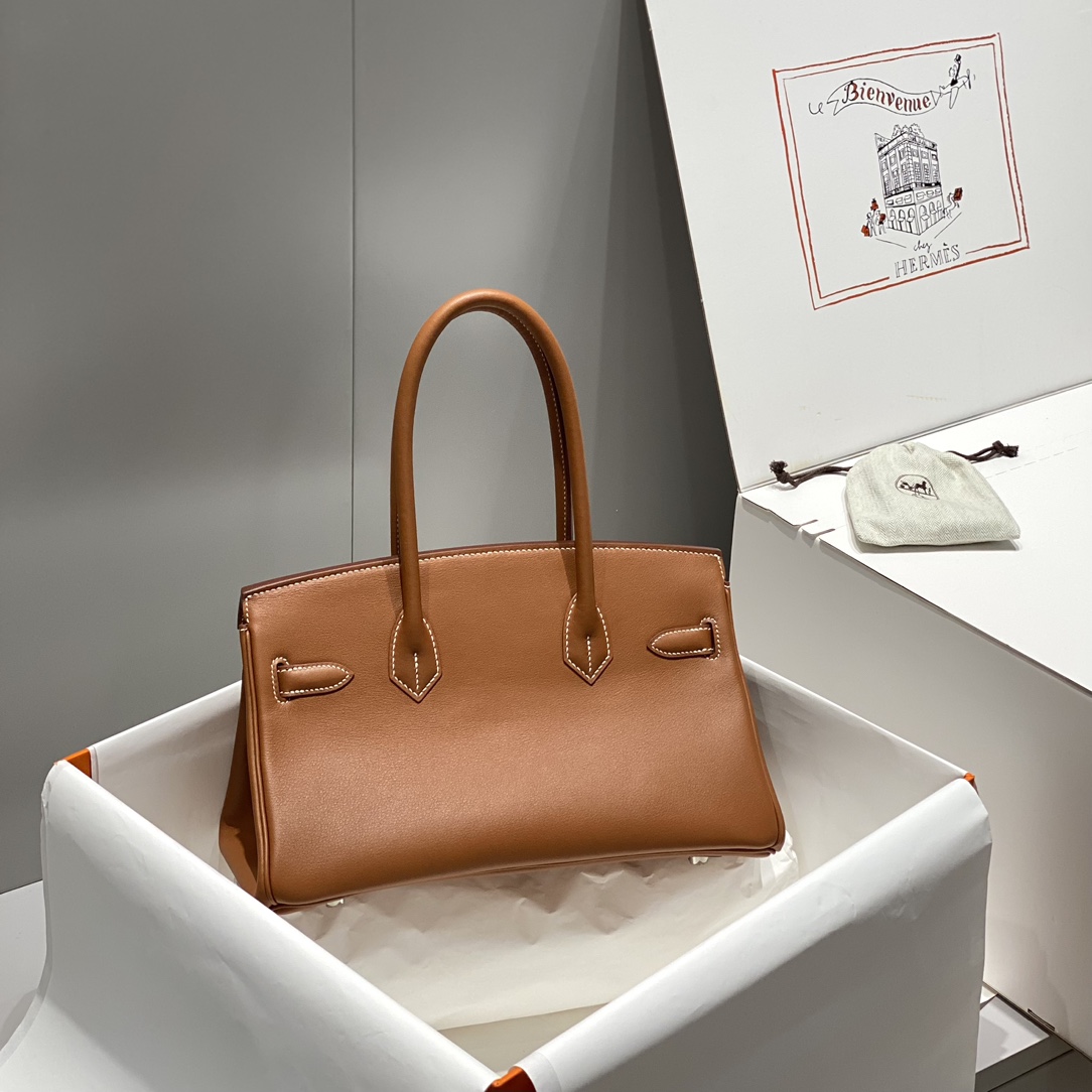 Bagsaaa H**me5 Shoulder Birkin Brown - 29cm