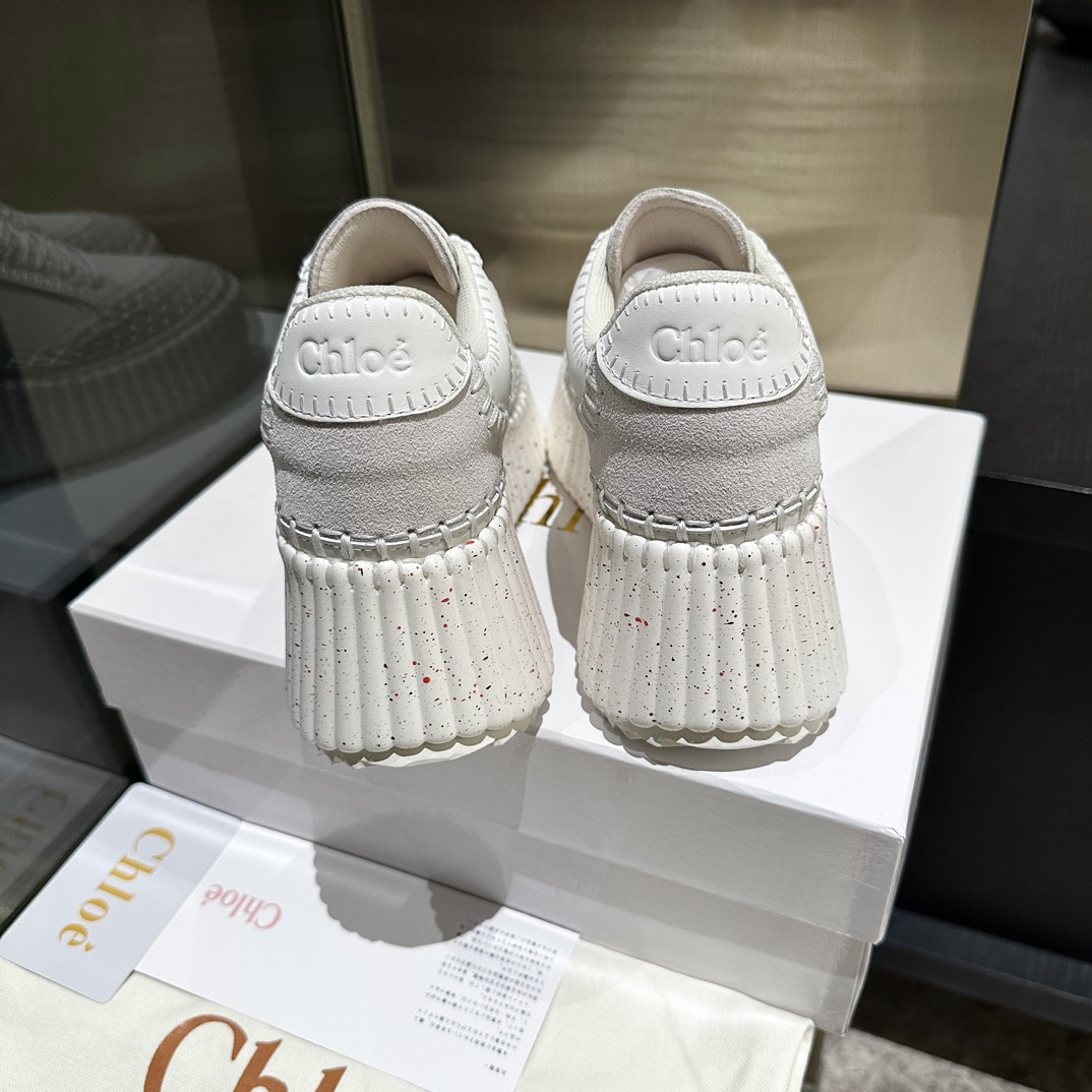 Bagsaaa Chloé Nama wedge sneaker white