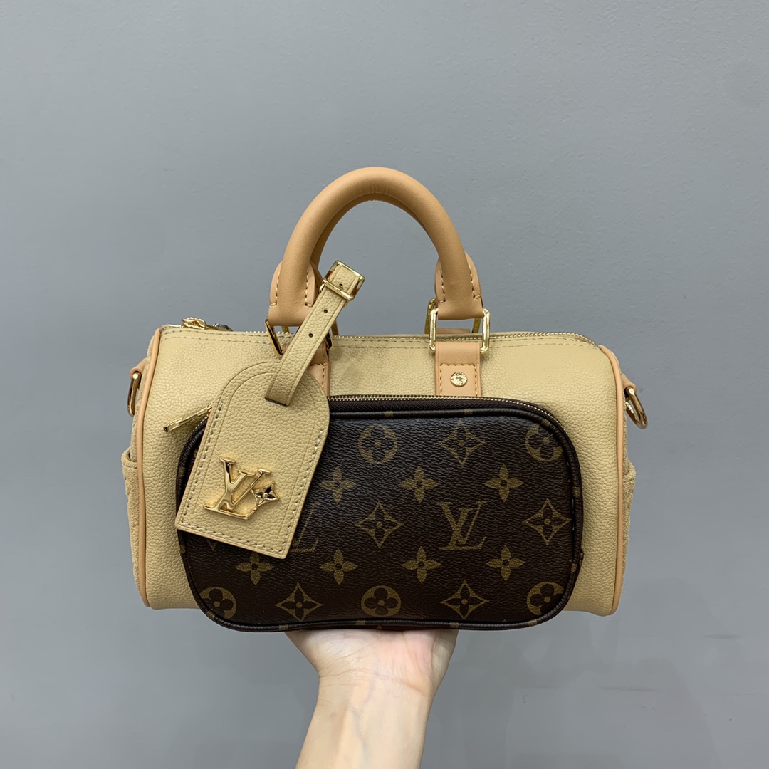 Bagsaaa L0vis Vvtt0n M12627 Keepall Bandoulière 25 Beige - 25 x 15 x 11 cm
