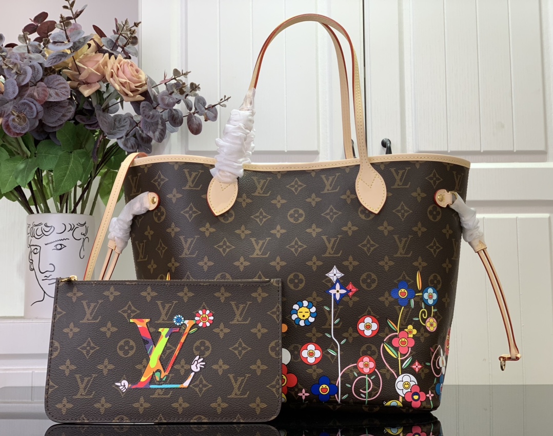Bagsaaa L0vis Vvtt0n M13271 LV x TM Neverfull MM Bag - 31 x 28 x 14 cm