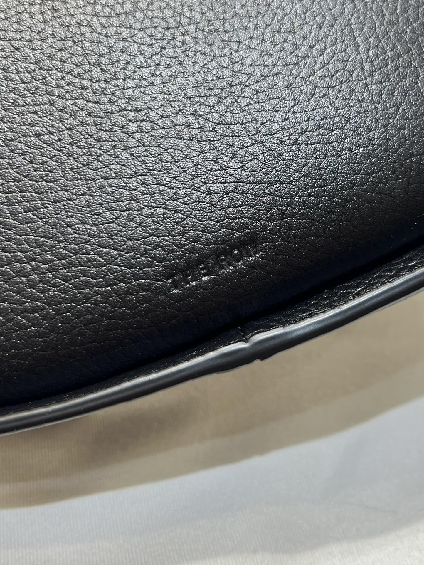 Bagsaaa The R0w Half Moon Bag in Leather Black - 34cm