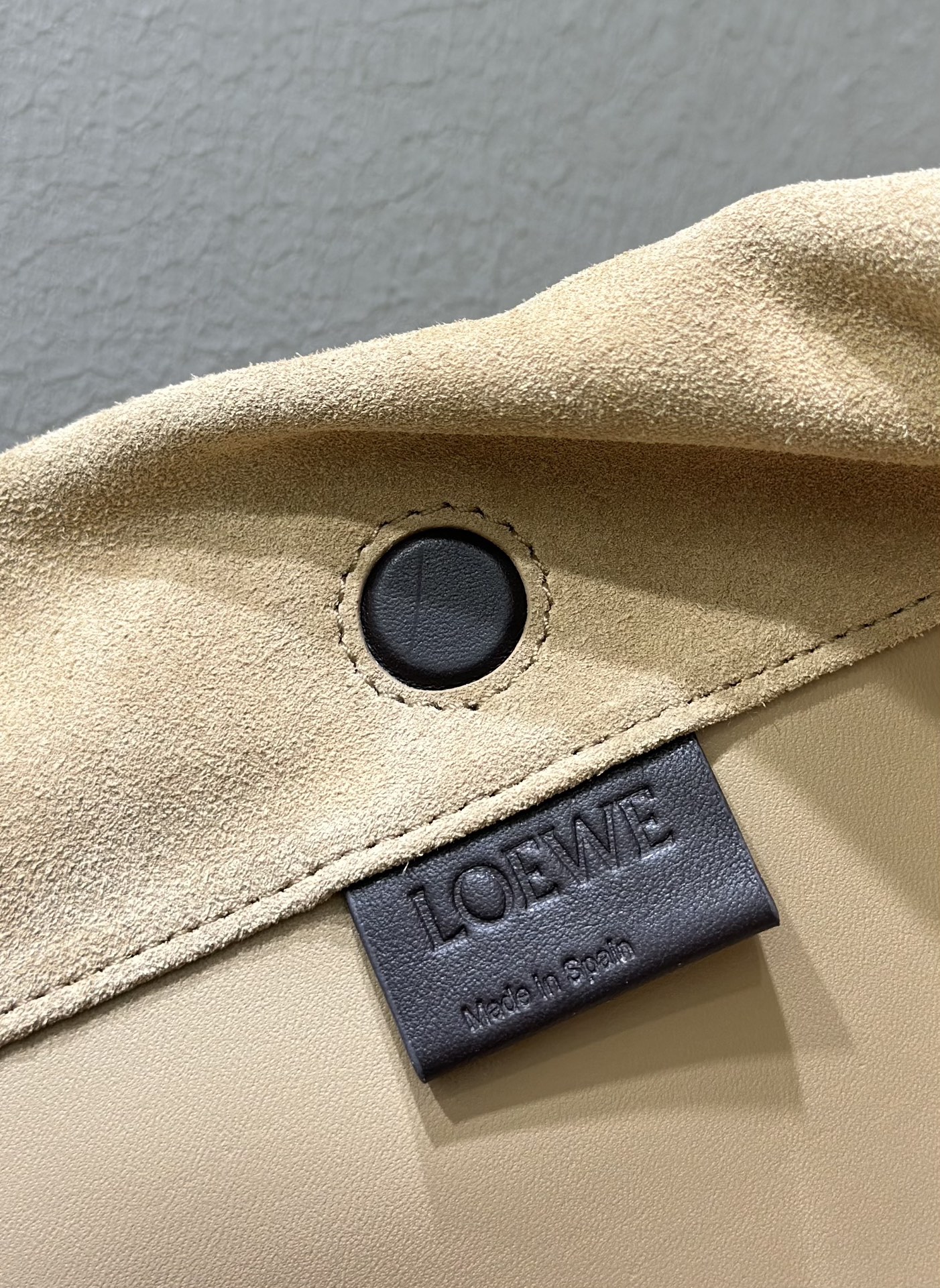 Bagsaaa L0ew* Large Flamenco purse in suede calfskin beige - 41cm