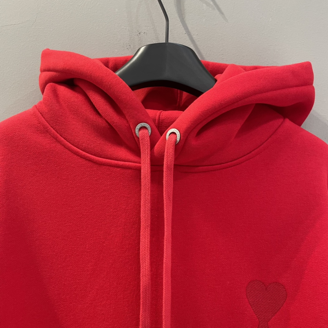 Bagaaaa AMI Paris Ami de Coeur hoodie red