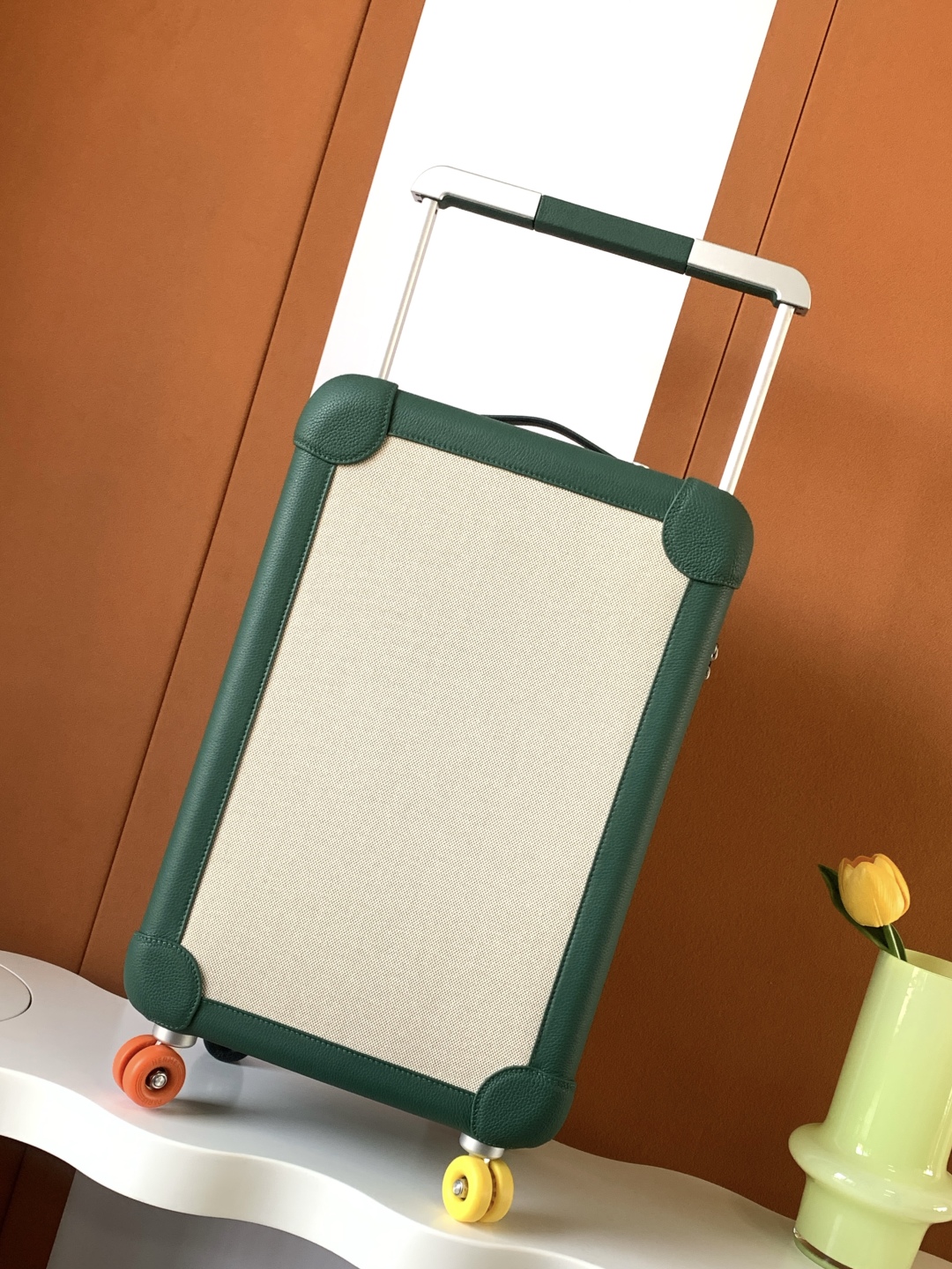 Bagsaaa H**me5 R.M.S Cabin Suitcase Green & Beige - 57cm
