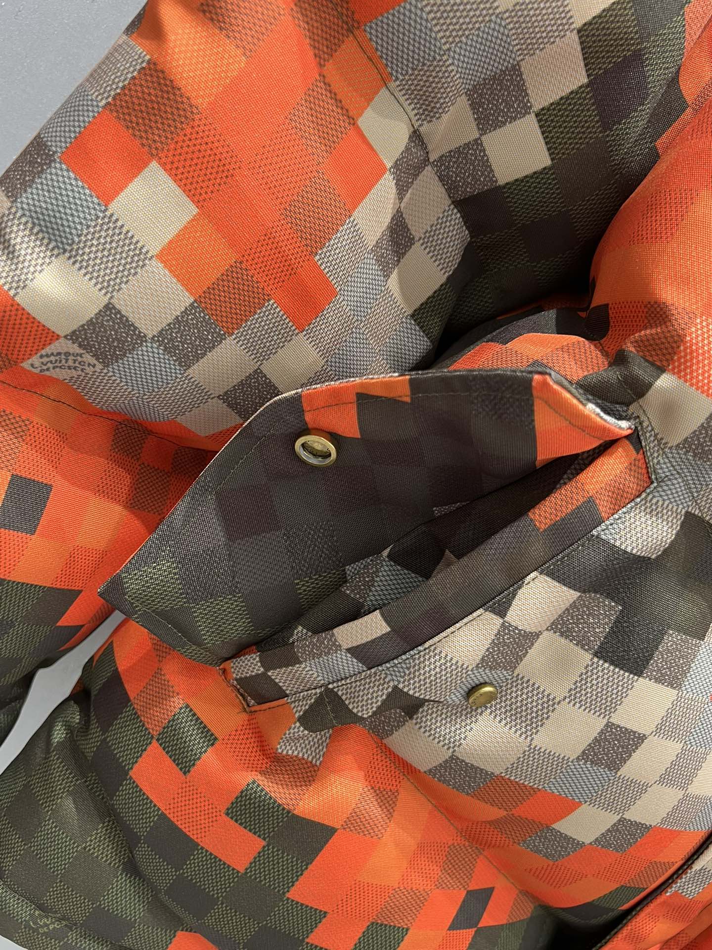 Bagsaaa L0vis Vvtt0n Printed Puffer Jacket Orange