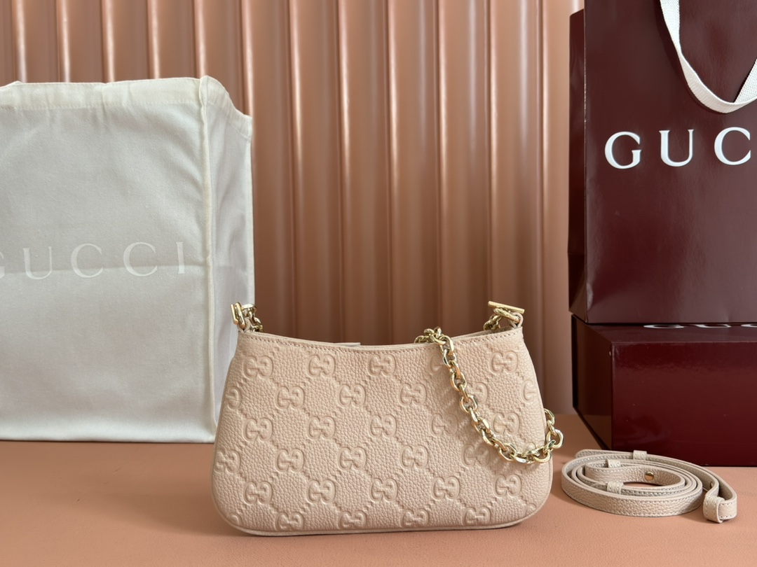 Bagsaaa Gvc*1 GG Emblem S*per mini bag 815278 light pink - 23 x 12 x 2 cm