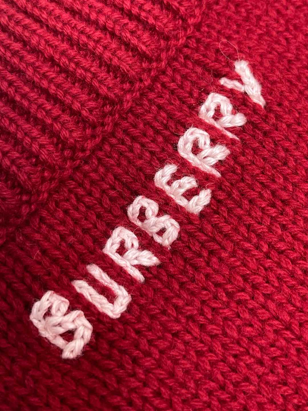 Bagsaaa Bv*b*rry B Snake Wool Cashmere Sweater Red