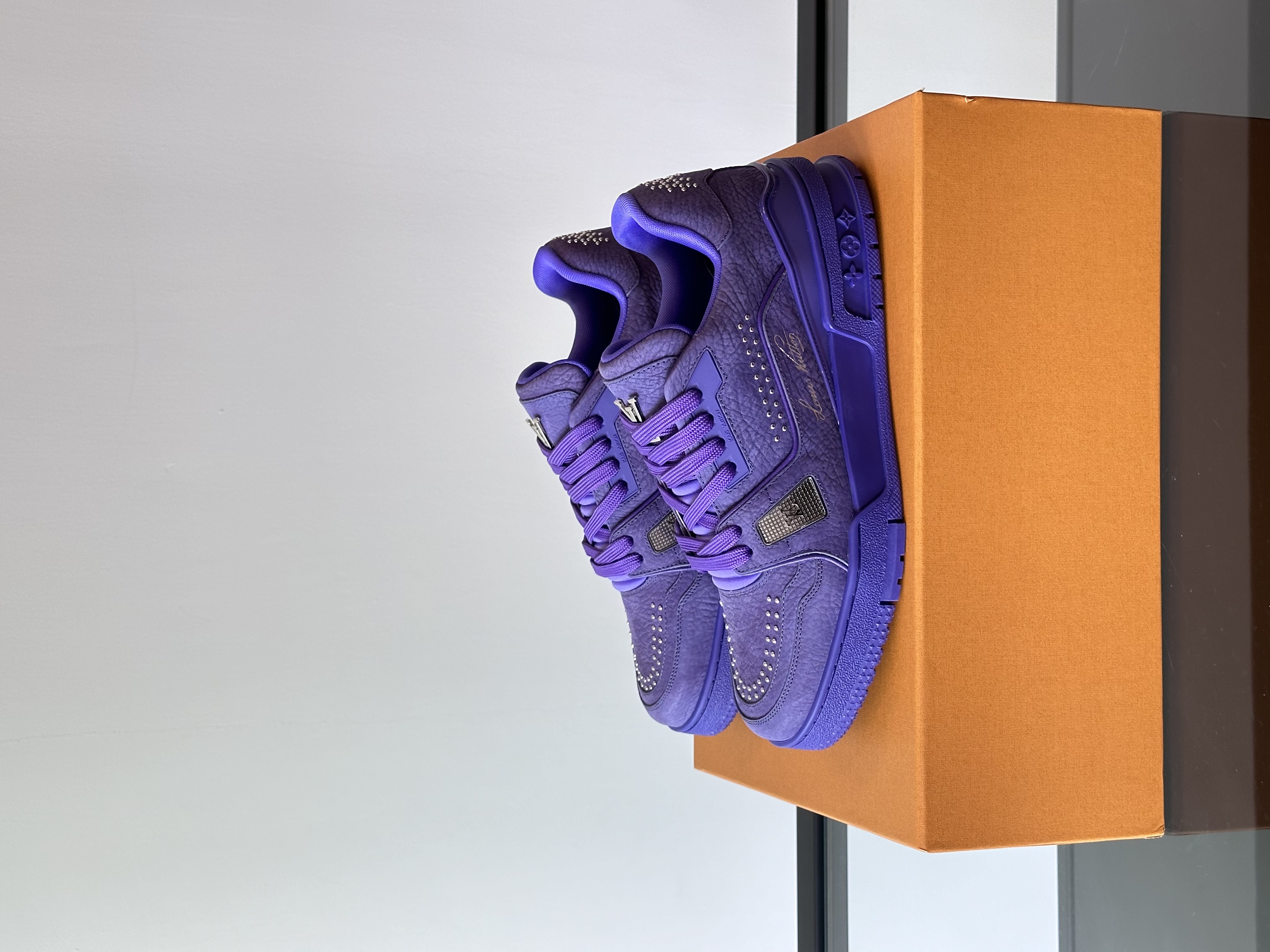 Bagsaaa LV Trainer Sneaker Purple
