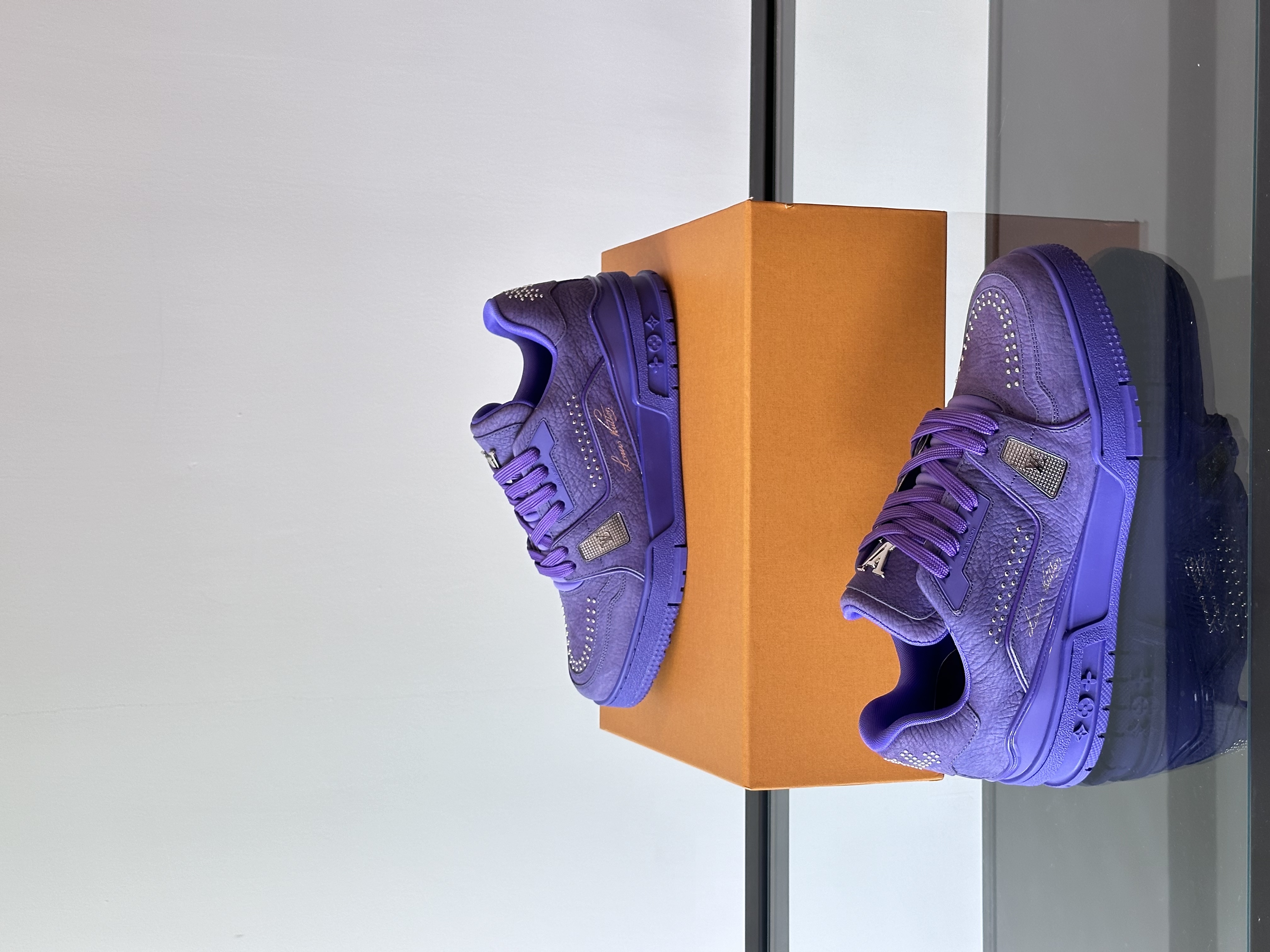 Bagsaaa LV Trainer Sneaker Purple