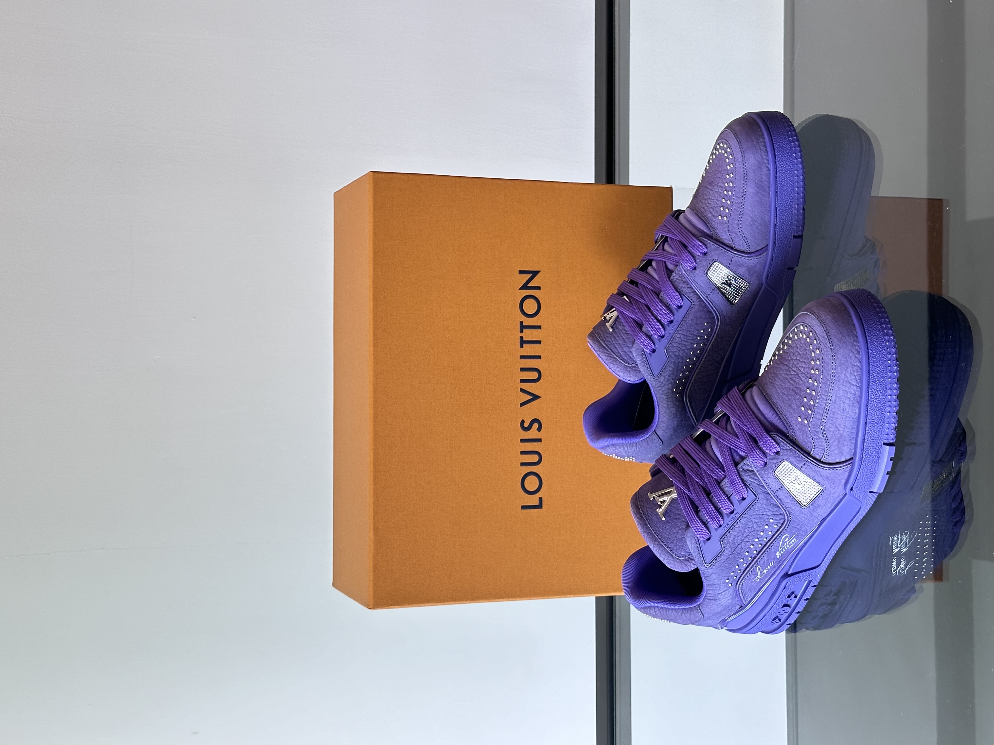 Bagsaaa LV Trainer Sneaker Purple