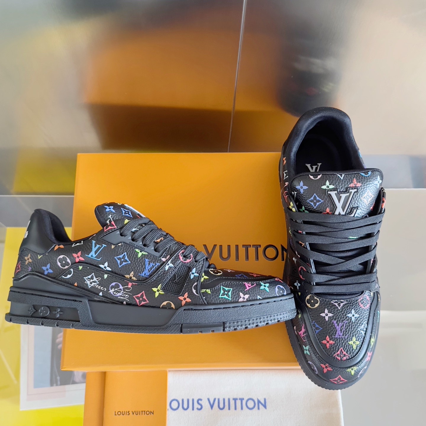 Bagsaaa LV x TM LV Trainer Sneaker Multicolored Black