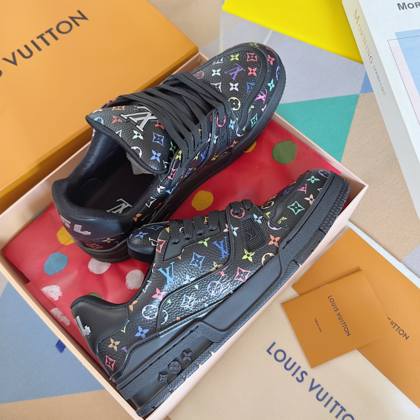 Bagsaaa LV x TM LV Trainer Sneaker Multicolored Black