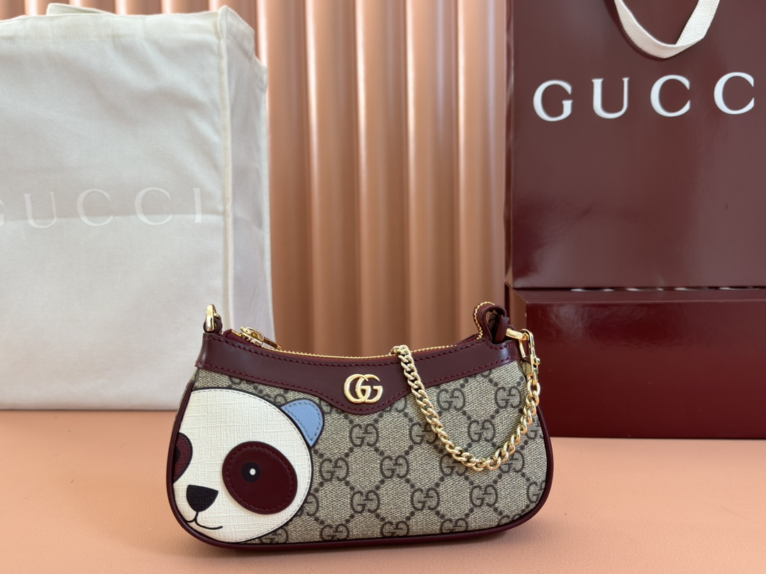 Bagsaaa Gvc*1 GG mini bag with panda detail 818763 - 19cm