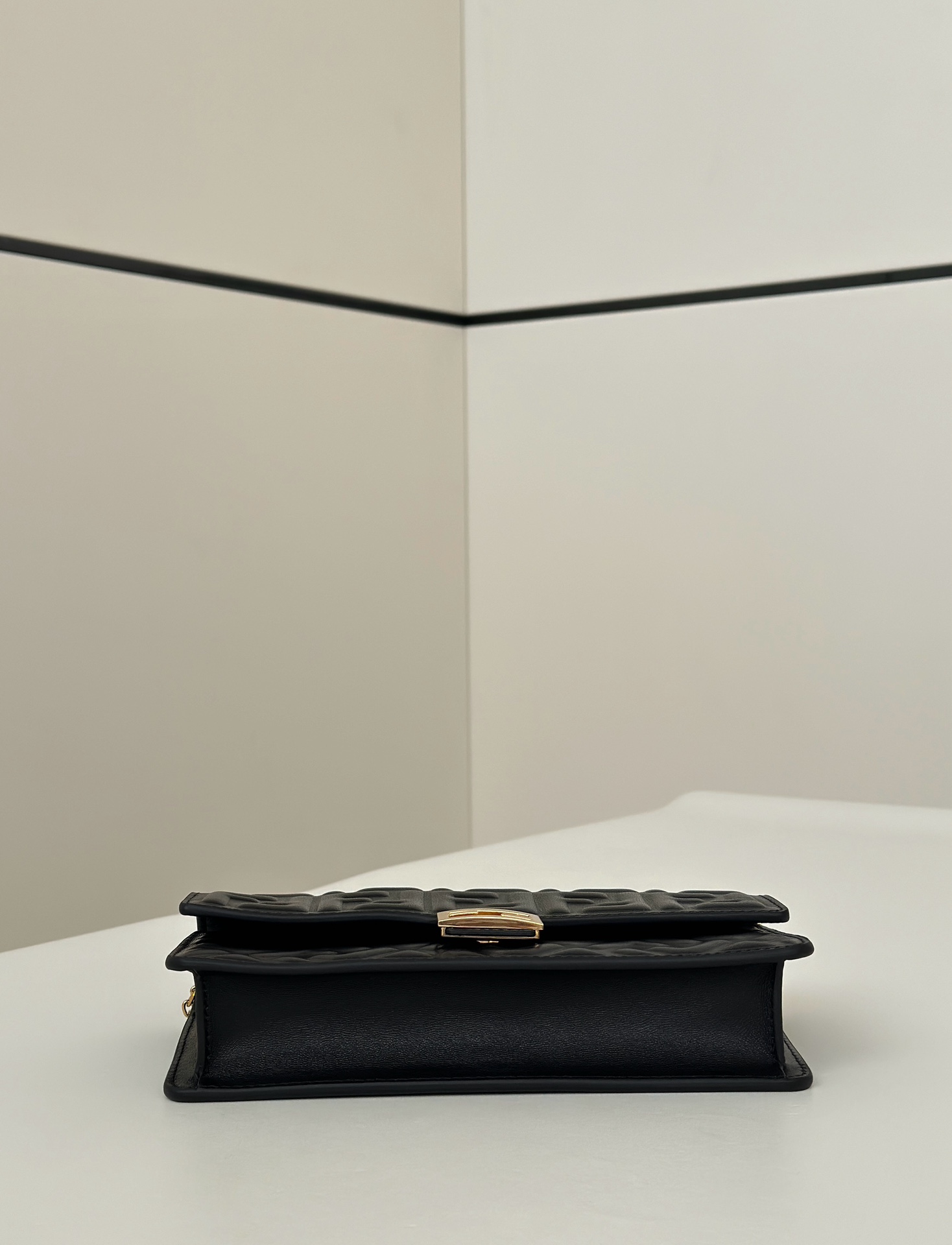Bagsaaa F**di Wallet On Chain Baguette black nappa leather wallet - 21cm