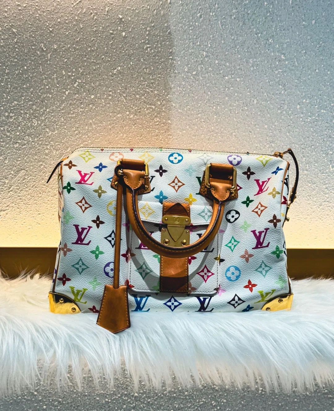 Bagsaaa L0vis Vvtt0n White Monogram Multicolore Speedy - 30cm