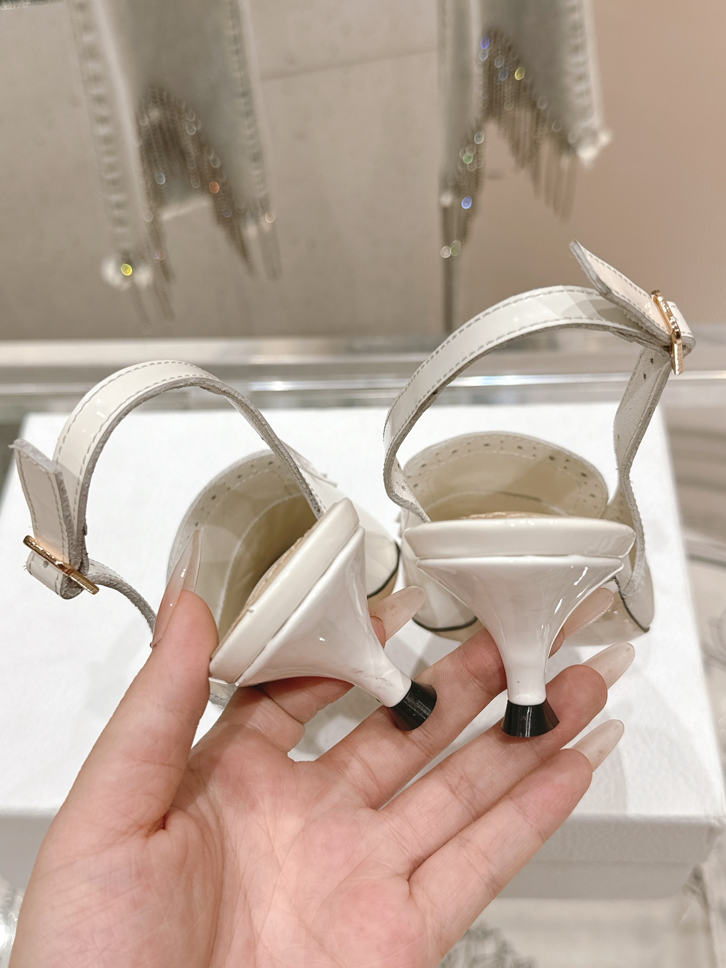 Bagsaaa D10r Boy Slingback Pump White Calfskin