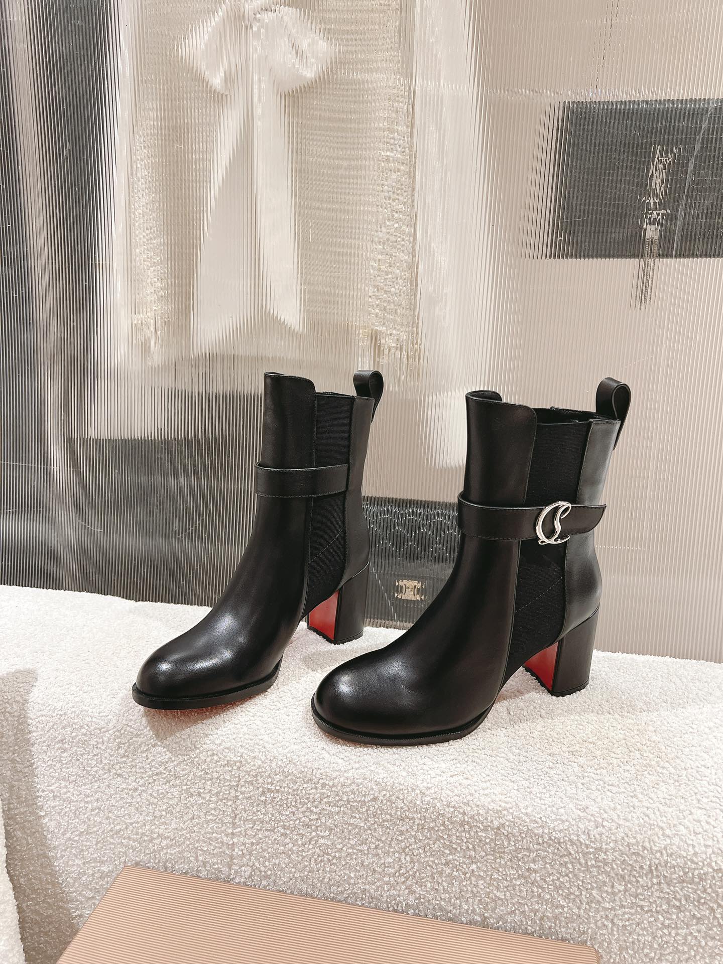 Bagsaaa Chr1st1an Louboutin CL Chelsea Booty Black - 7cm