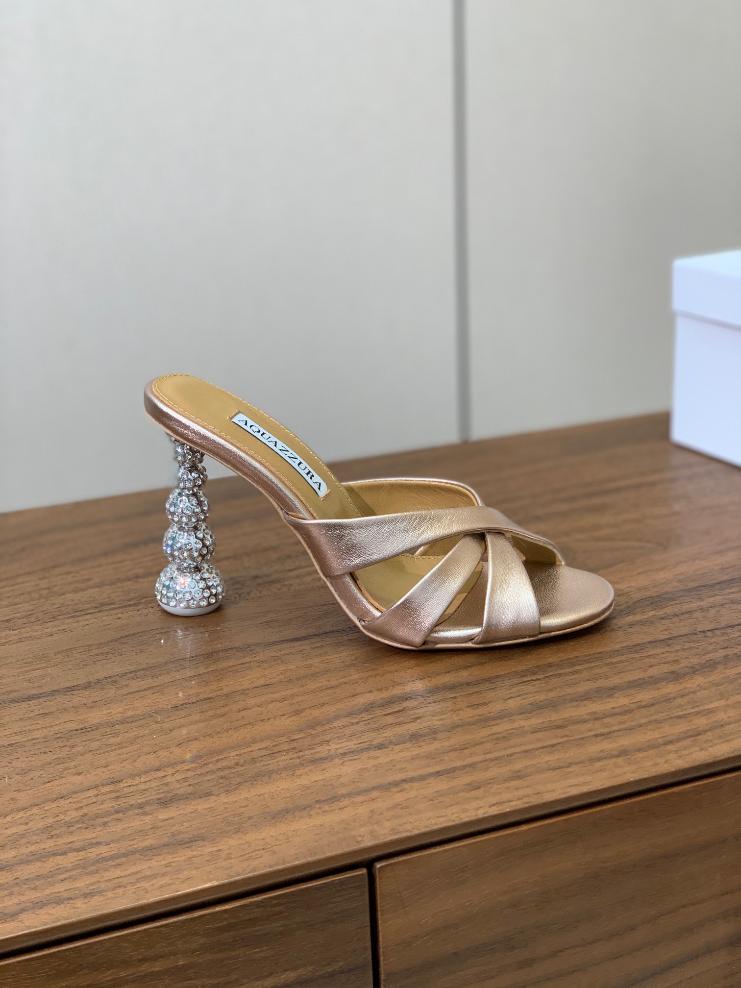 Bagsaaa Aquazzura Yes Baby Mule 95 Gold
