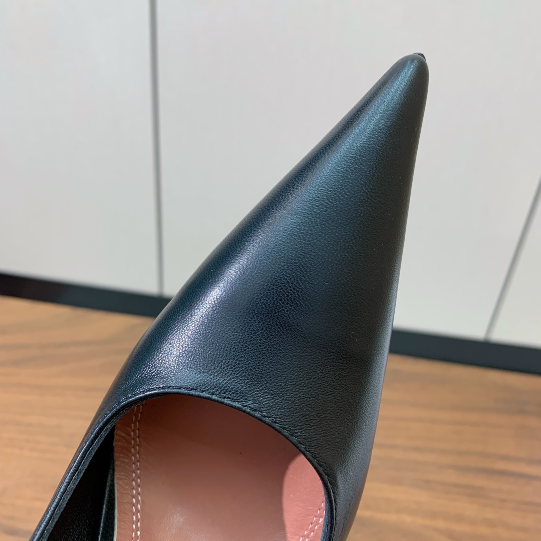 Bagsaaa Amina Muaddi Barbara Pump 105 Black Nappa