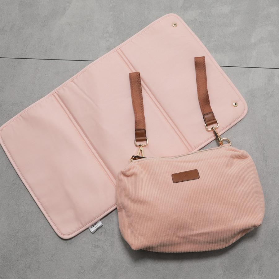 Bagsaaa Chloe Pink Corduroy Mum Bag - 43cm