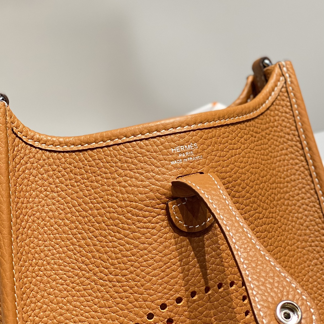 Bagsaaa H**me5 Evelyne Bag Brown Togo - 18cm