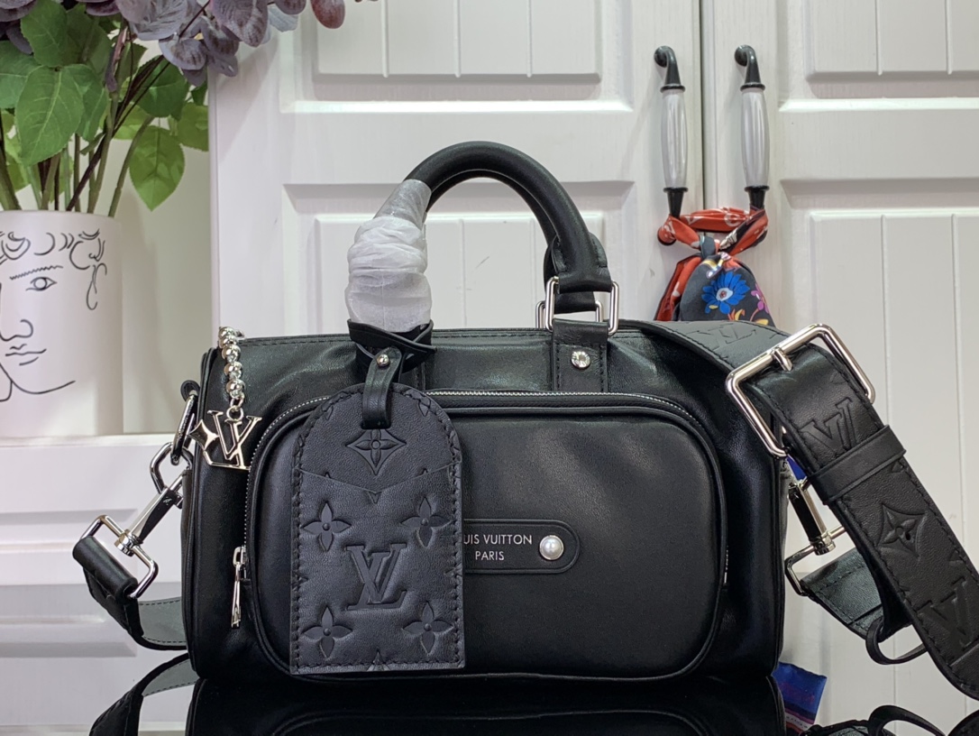 Bagsaaa L0vis Vvtt0n M13988 Keepall Cargo Bandoulière 25 Black - 25 x 15 x 11 cm