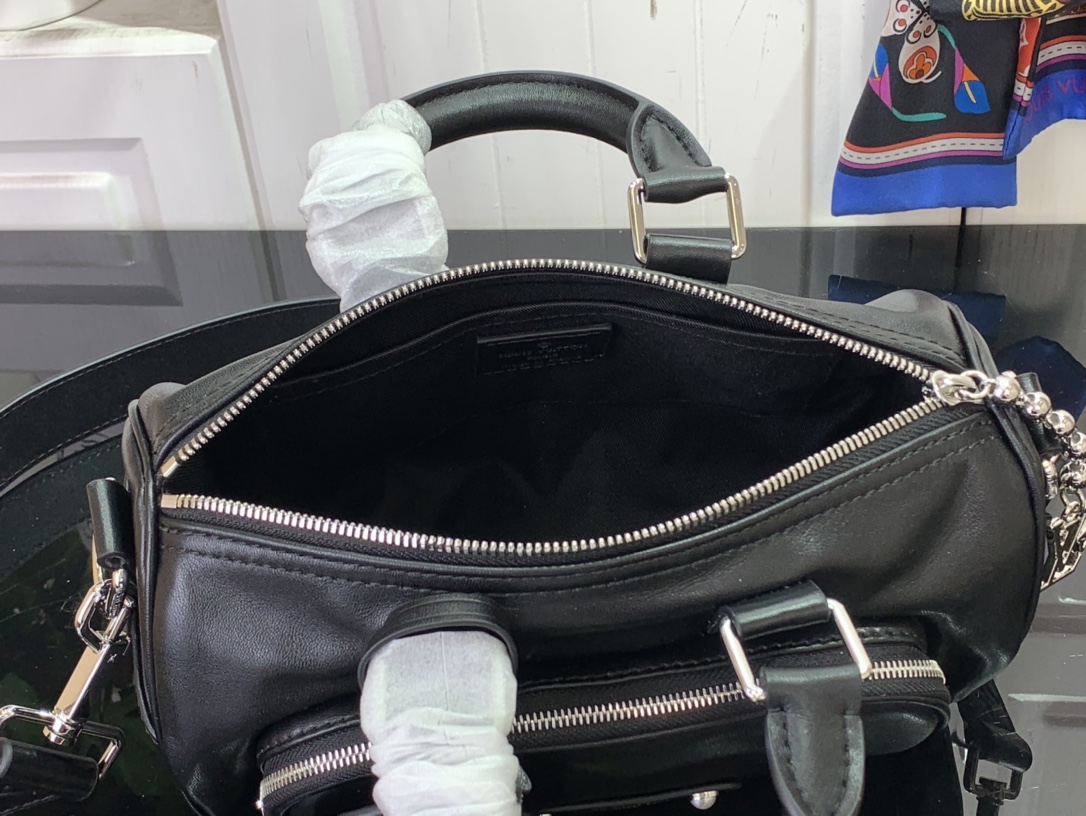 Bagsaaa L0vis Vvtt0n M13988 Keepall Cargo Bandoulière 25 Black - 25 x 15 x 11 cm