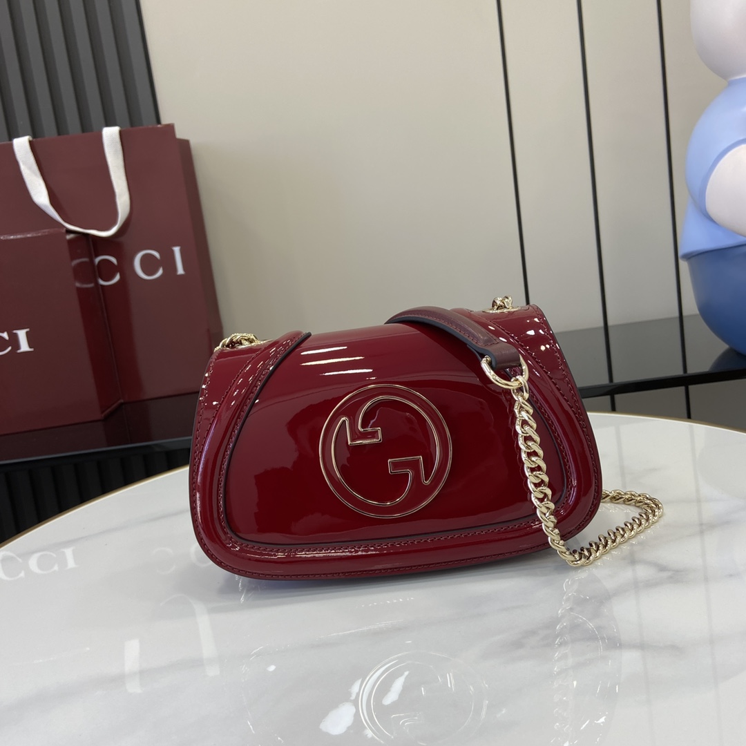 Bagsaaa Gvc*1 Blondie mini shoulder bag 815711 red patent - 21.5 x 11 x 8 cm